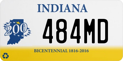 IN license plate 484MD