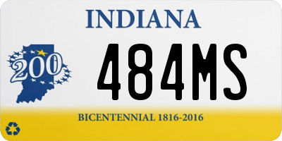 IN license plate 484MS