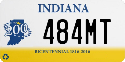 IN license plate 484MT