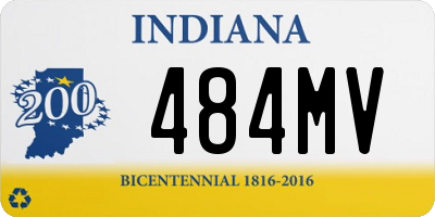 IN license plate 484MV