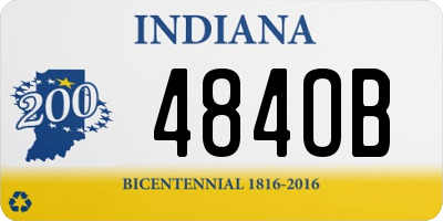 IN license plate 484OB