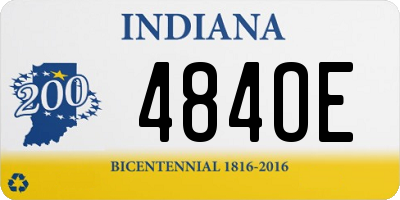 IN license plate 484OE