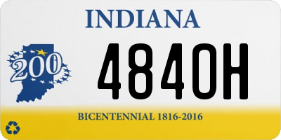 IN license plate 484OH