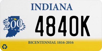 IN license plate 484OK