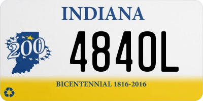 IN license plate 484OL