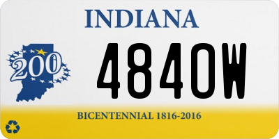 IN license plate 484OW