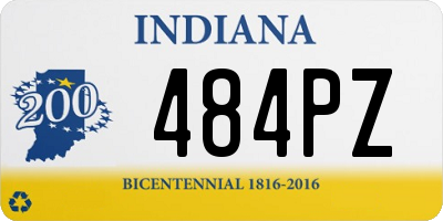 IN license plate 484PZ