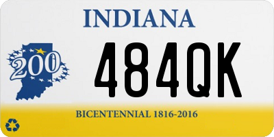 IN license plate 484QK