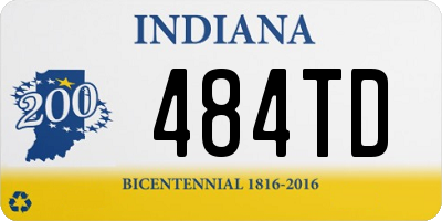 IN license plate 484TD