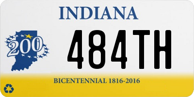 IN license plate 484TH