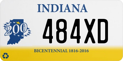 IN license plate 484XD