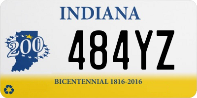 IN license plate 484YZ