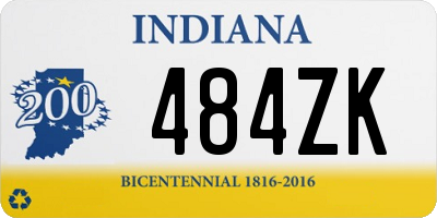 IN license plate 484ZK