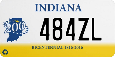 IN license plate 484ZL