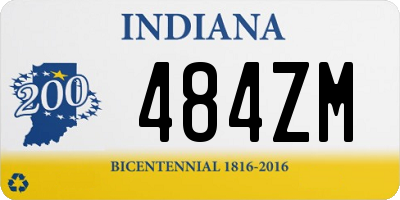 IN license plate 484ZM