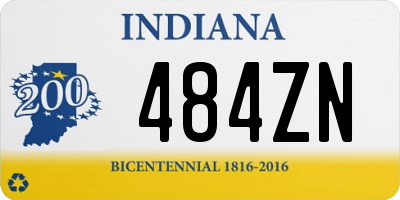 IN license plate 484ZN