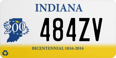 IN license plate 484ZV