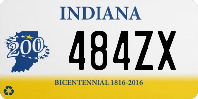 IN license plate 484ZX