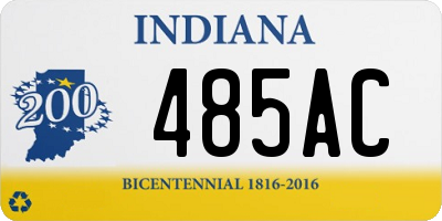 IN license plate 485AC