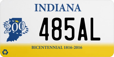 IN license plate 485AL