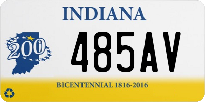 IN license plate 485AV