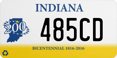 IN license plate 485CD