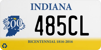 IN license plate 485CL