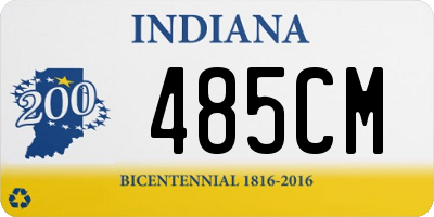 IN license plate 485CM