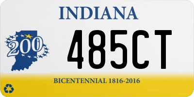 IN license plate 485CT