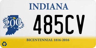 IN license plate 485CV