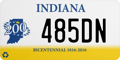 IN license plate 485DN