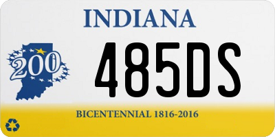 IN license plate 485DS