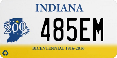 IN license plate 485EM