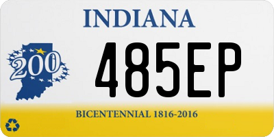 IN license plate 485EP