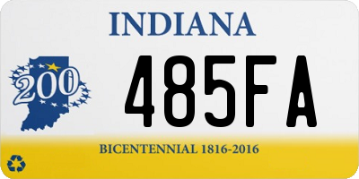 IN license plate 485FA