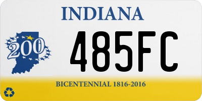 IN license plate 485FC