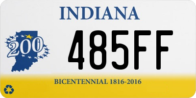 IN license plate 485FF