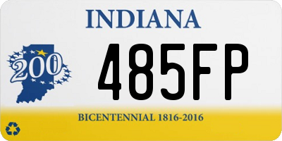 IN license plate 485FP