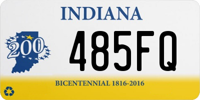 IN license plate 485FQ