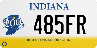 IN license plate 485FR