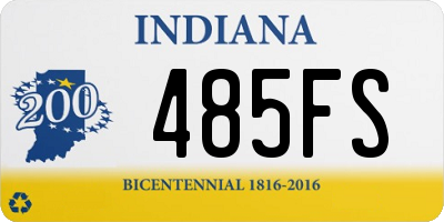 IN license plate 485FS