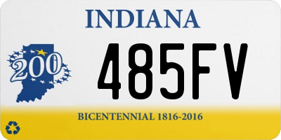 IN license plate 485FV