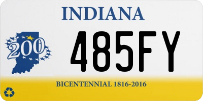 IN license plate 485FY