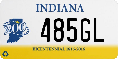 IN license plate 485GL