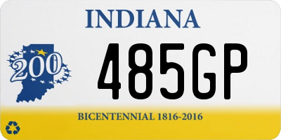 IN license plate 485GP