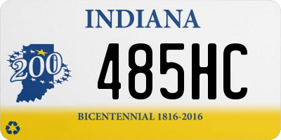 IN license plate 485HC