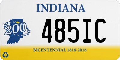 IN license plate 485IC