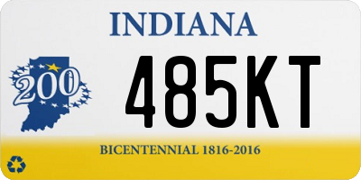 IN license plate 485KT