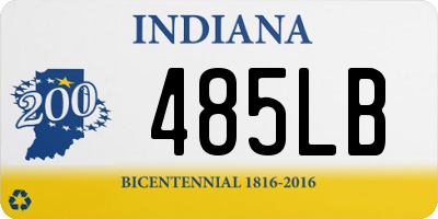 IN license plate 485LB
