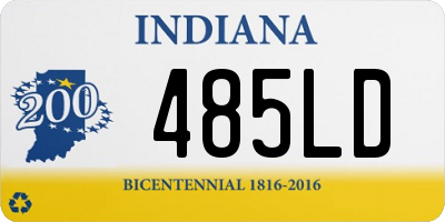 IN license plate 485LD